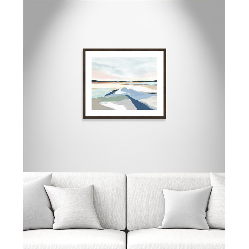 Seaside Day I - Impression de cadre photo sur papier, H 21,5 po x l 25,5 po x P 0,75 po, Papier encadré brun