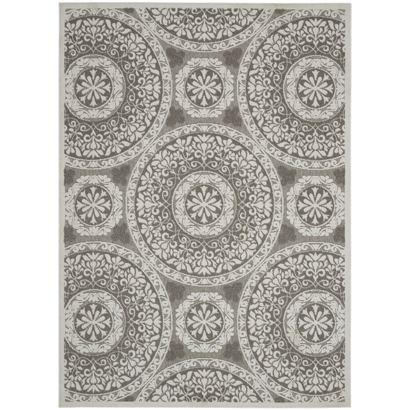 Tapis taupe moderne Romelia, Rectangle 5 pi 3 po x 7 pi 3 po