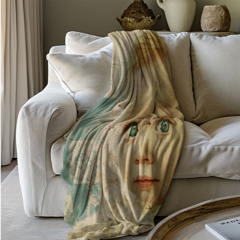 Heritage Heritage Girl - 1 pièce Sherpa Premium, Lit simple, Beige / bleu / brun