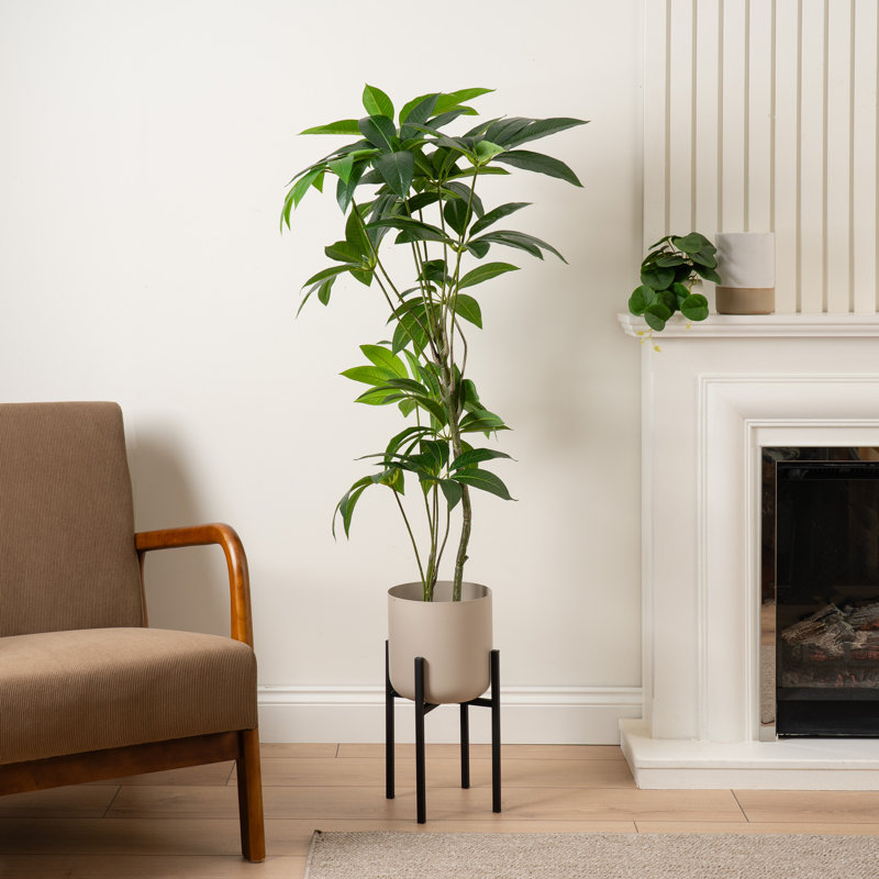 Beige Matt Planter On Stand