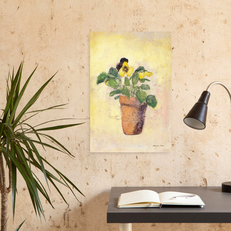 Art contemporain Pansy Flower Art, H 24 po x l 16 po