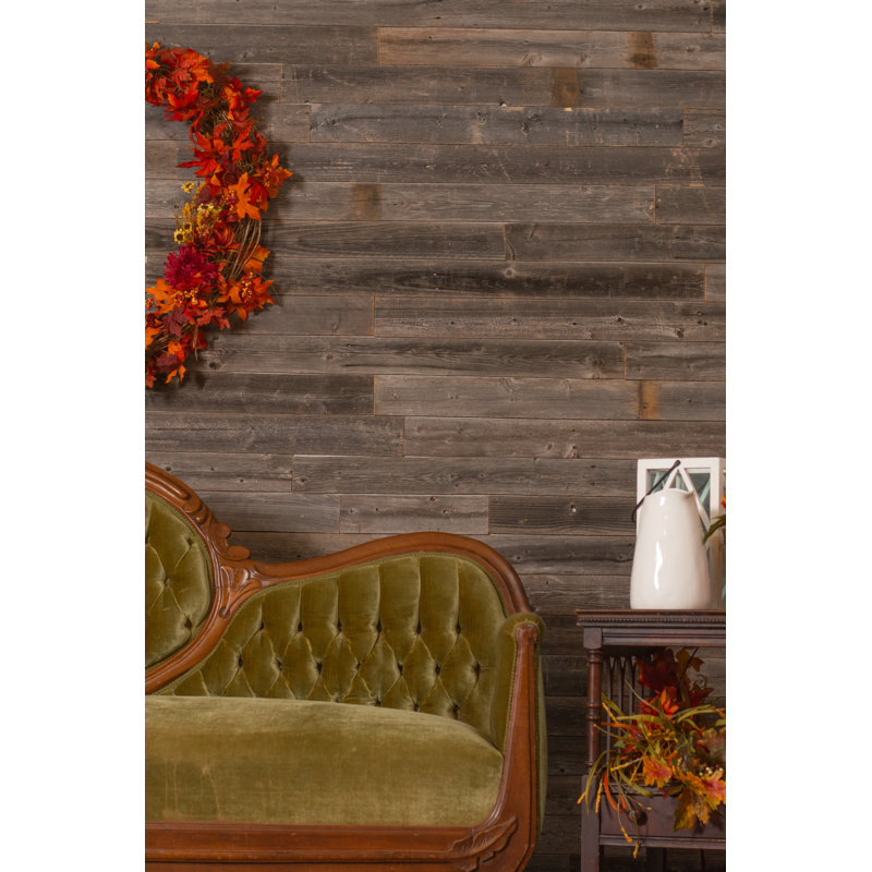 Panneau mural en bois massif récupéré 3,5 po x 48 po brun, H 48 po x l 3,5 po