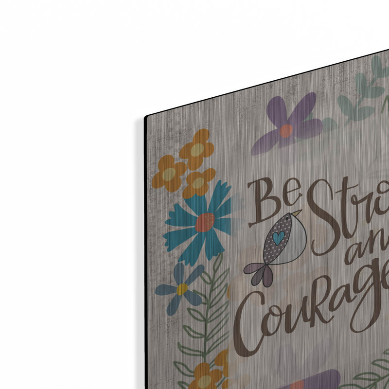 «Be Strong And Courageous» par Lisa Larson, H 12 po x l 12 po