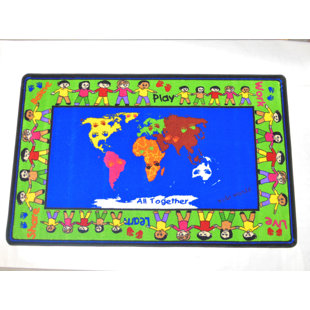 Tapis vert/bleu