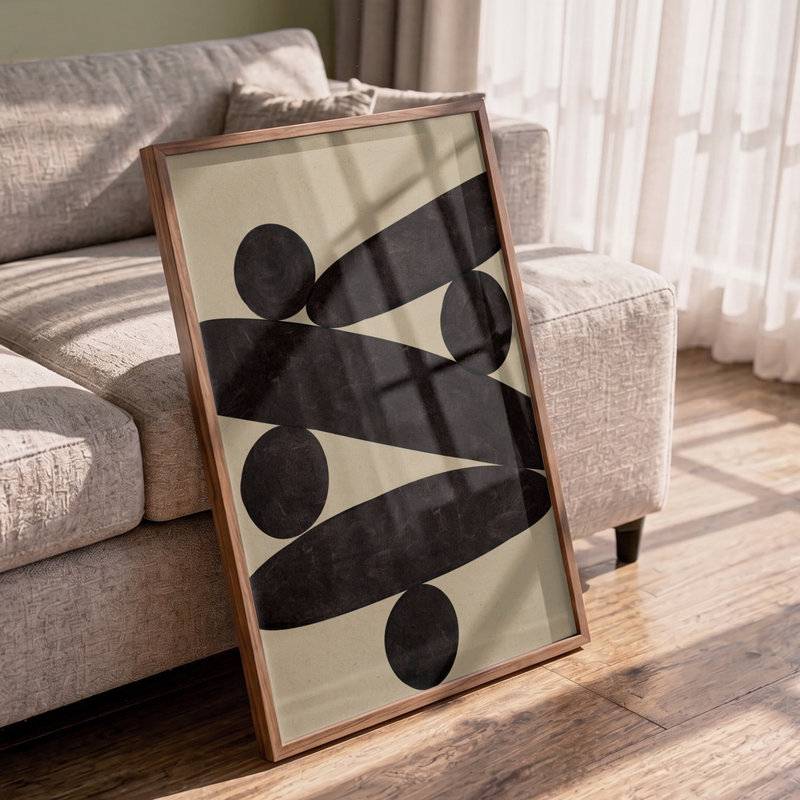 Stone Harmony No 04 by Other Artist, 32 × 48, Framed Print, Gold