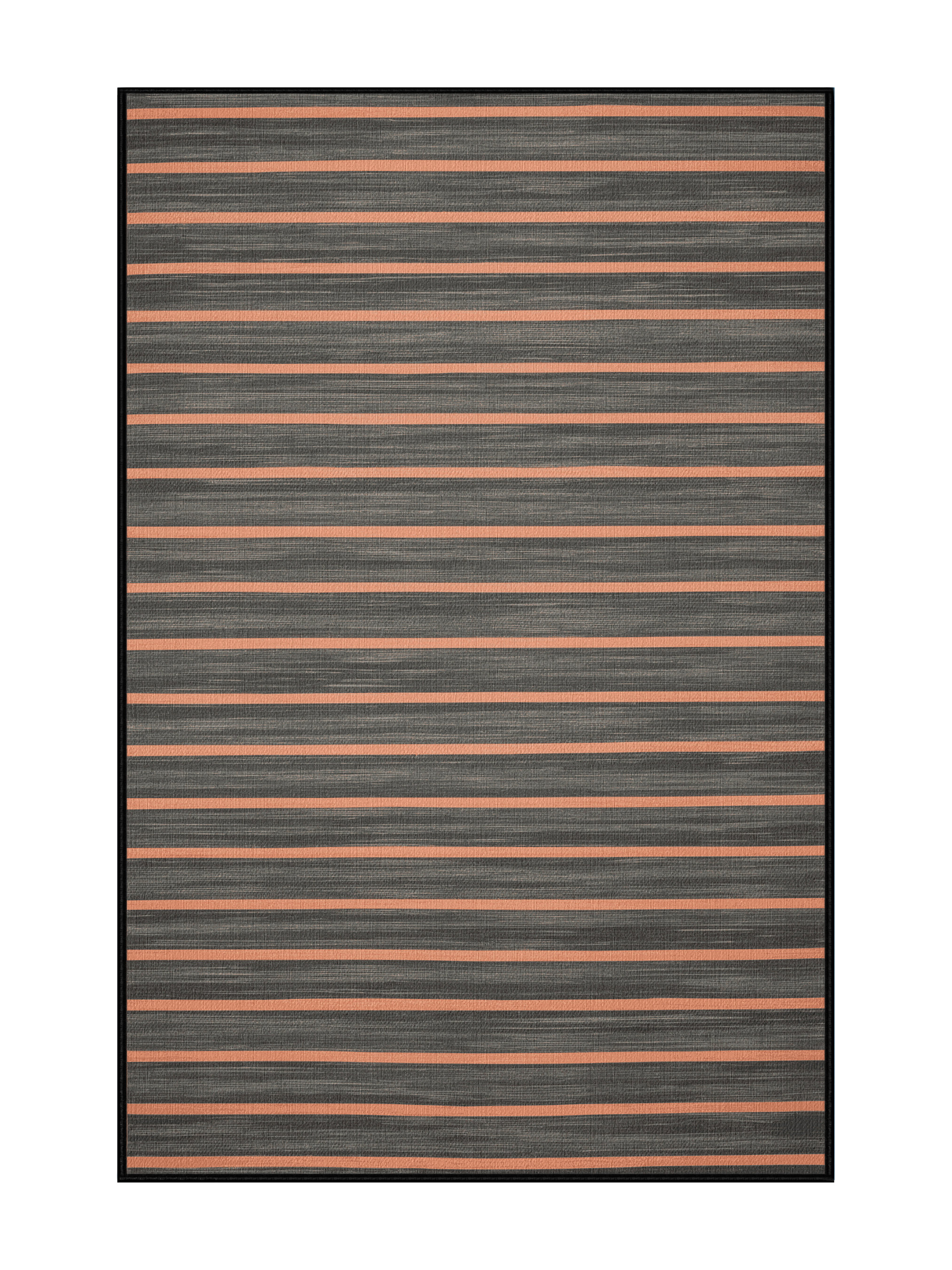 Hokku Designs Machine Washable Horizontal Stripes Black Area Rug | Wayfair