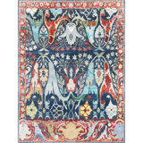 Oriental Area Rug in Red/Navy/Blue