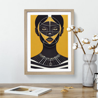 Striking Woman No.4 Abstract 1 Piece Single Picture Frame Wall Art