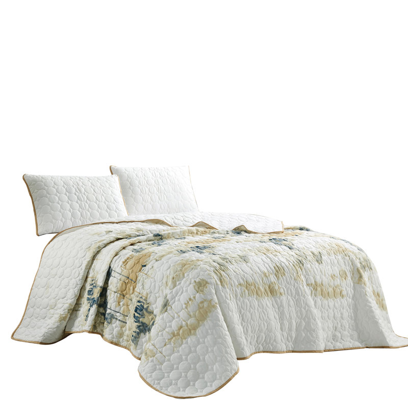 Eudora Polyester Marble Coverlet, King
