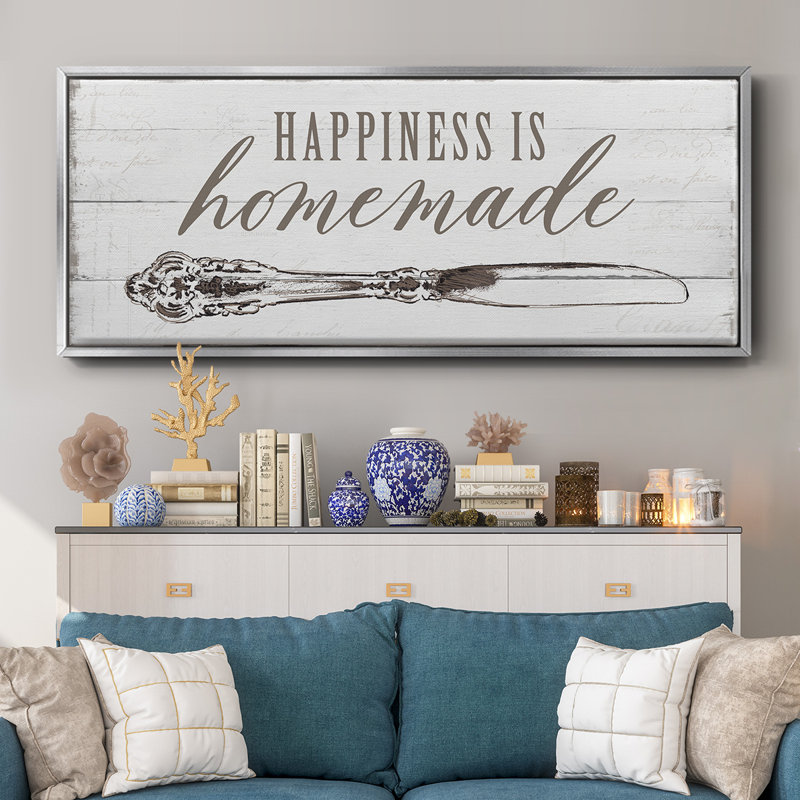 Le bonheur est fait maison - toile encadrée, H 8 po x l 20 po