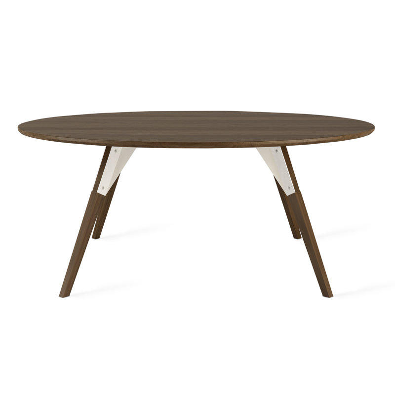 Table basse clarke, H 18 po x L 46 po x l 46 po, Noyer, Noyer / Blanc