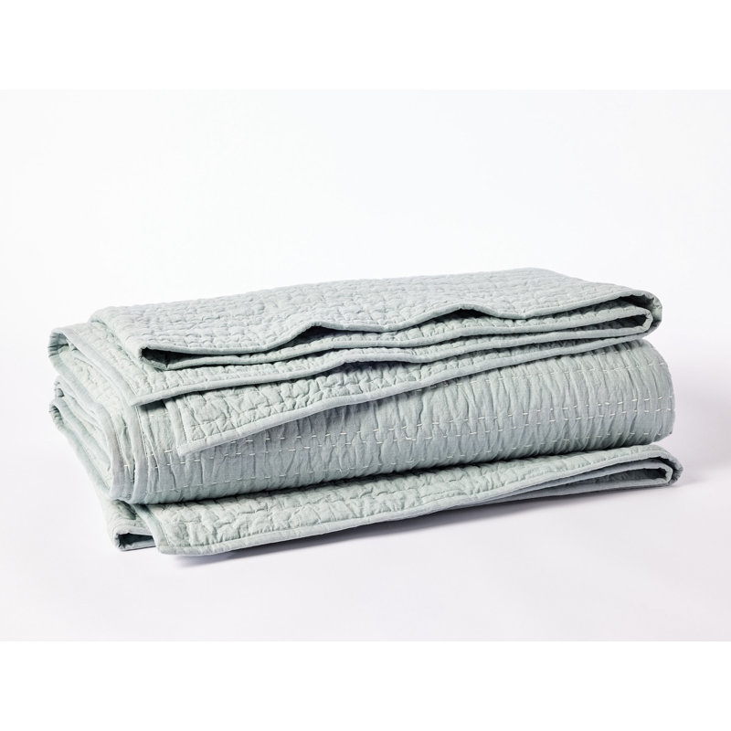 Percale Quilt, Twin Quilt, Surf Chambray