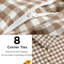 Ensemble de housse de couette en vichy 100% coton délavé à carreaux XINMIANFANG Gingham-121478536-121478534