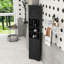 Grande armoire de coin autoportante Vanbrunt avec tablettes réglables et portes à motif rainuré-360668192