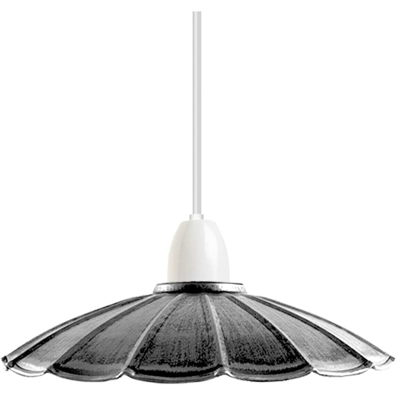 8cm H Metal Empire Lamp Shade, Brushed Silver