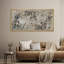 Faux texture de coup de peinture brune, œuvre d'art rustique neutre moderne, photos de décoration murale très grande abstraite, impression numérique sur toile giclée sur toile-111666025-107118395