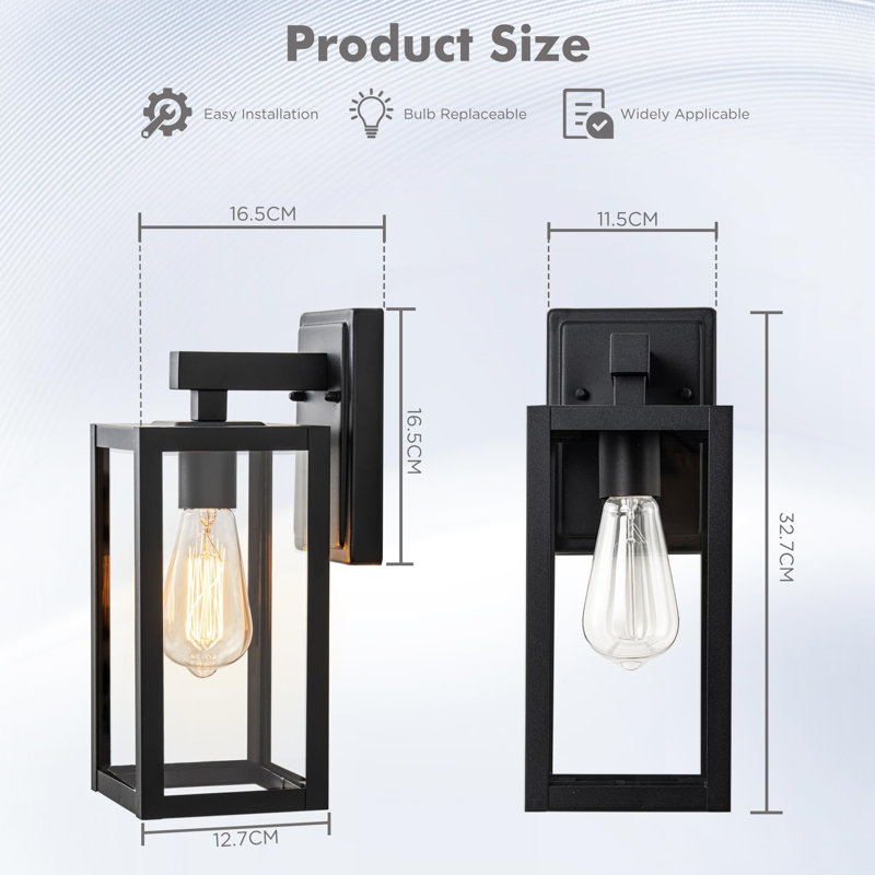 Matte Black Outdoor Sconce