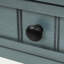 Console étroite Trexm, canapé mince avec trois tiroirs de rangement et tablette inférieure pour le salon, assemblage facile (bleu marine)-1552397890