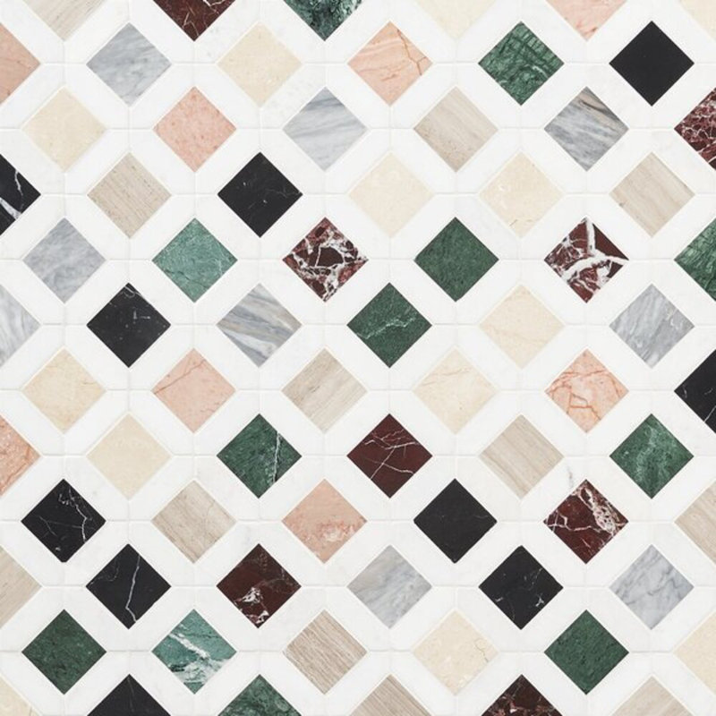 Nola 2x2 Polished Marble Mosaic Tile