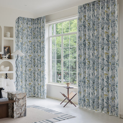 Sura Linen Blend Room Darkening Curtain Pair (Set of 2)