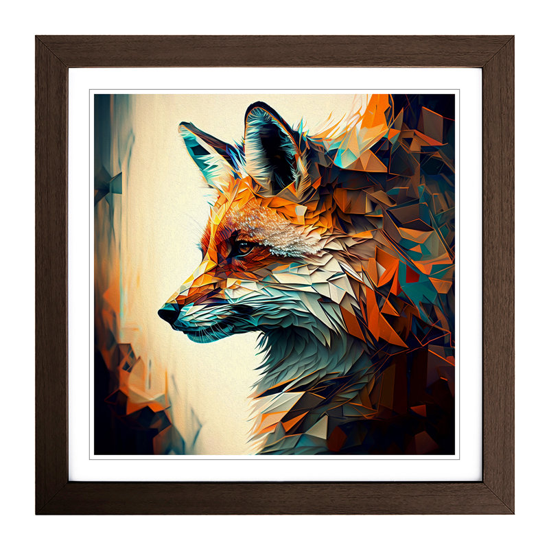 Single Picture Frame Print on Wood, Walnut