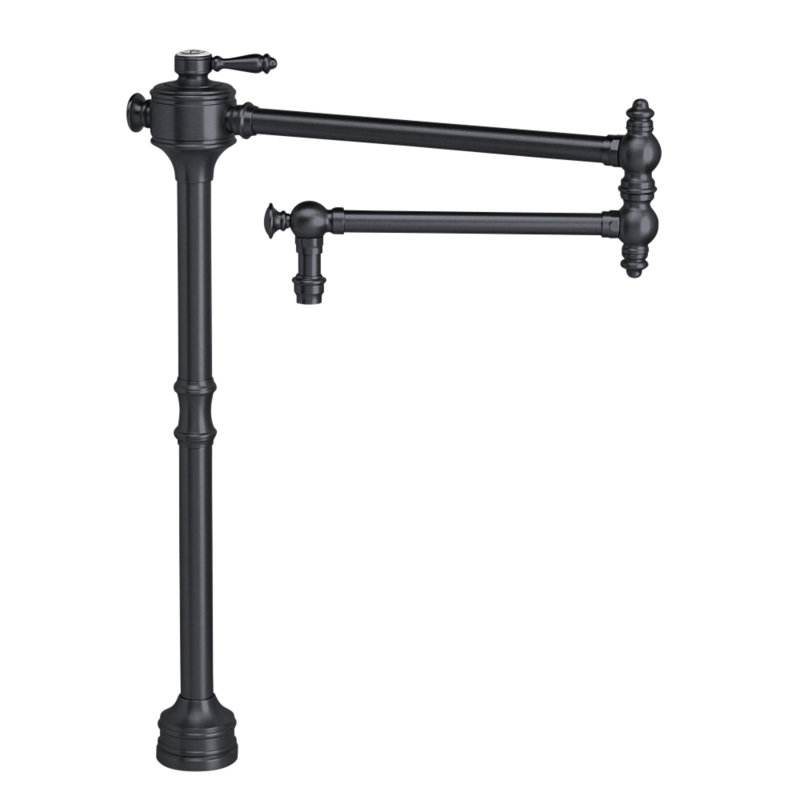 Traditional Counter Mounted Potfiller - Lever Handle, Black-Oil Rubbed Bronze