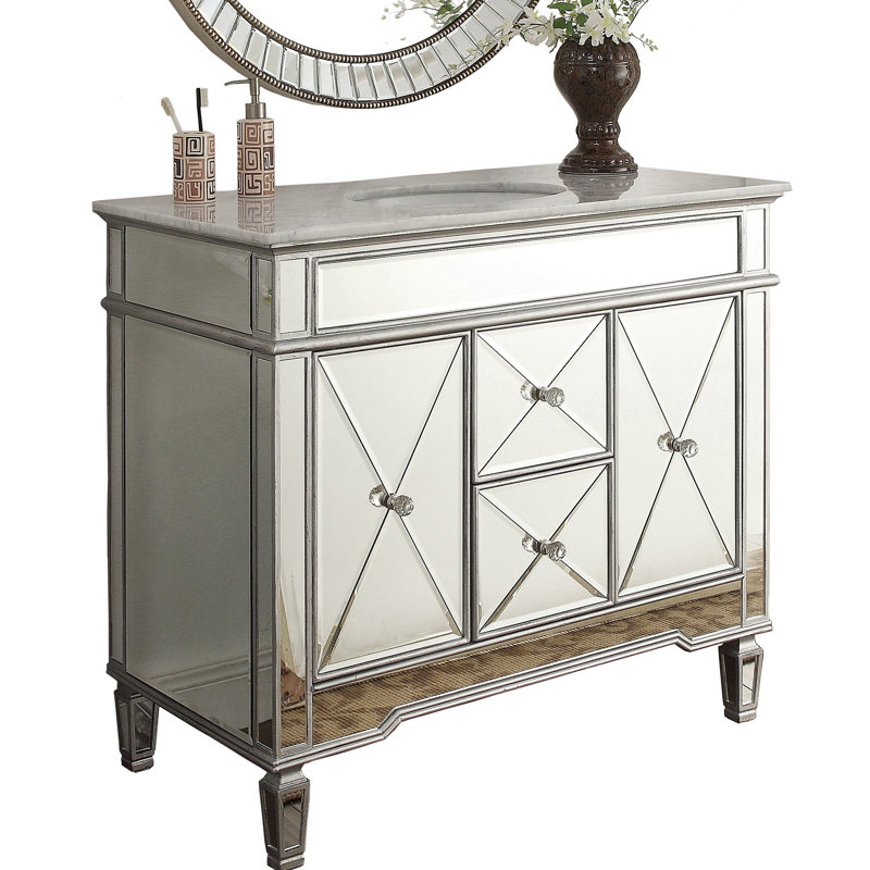 Ensemble de meuble-lavabo simple 44 po avec miroir Arango Palmire