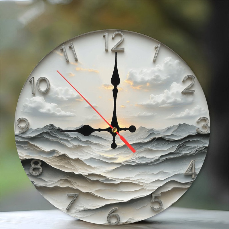 Mountain Scenery Clock