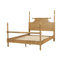 Lit luxueux avec structure et finition en bois de couleur naturelle