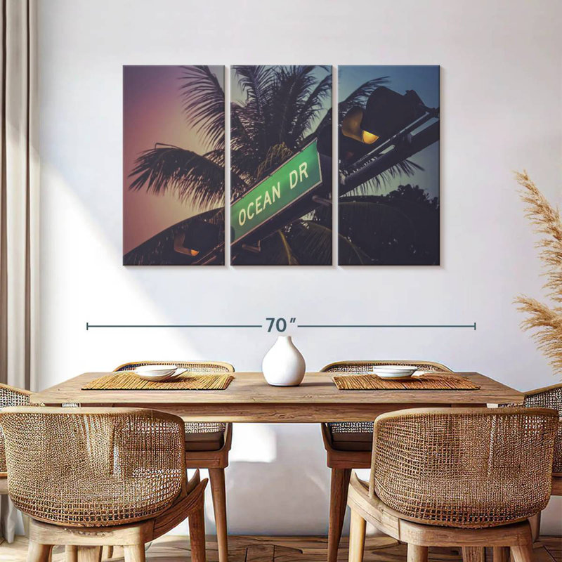 Sebbie Miami Ocean Drive, 24" H x 38" W