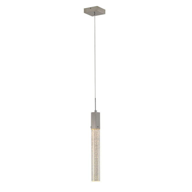 Luminaire suspendu en cristal 1 lumière Modern, Chrome