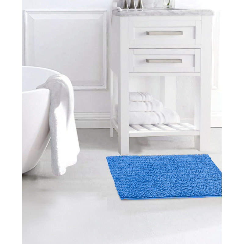 Tapis de bain Kanagy, L 17 po x L 24 po, Bleu