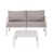 Gray Cushion/White Frame