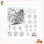 Ensemble d'ornement 65 pièces - Argent / Blanc / Or, incassable pour arbre ou couronne