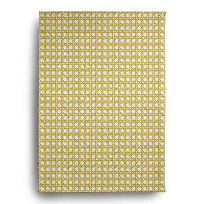 Tapis intérieur / extérieur en chenille tissé à la machine en jaune