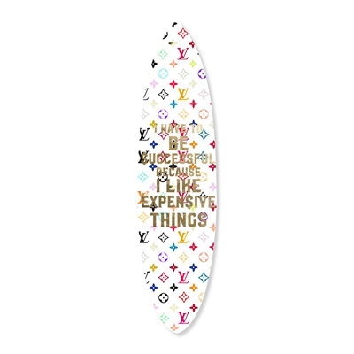 No Other Way Color Surfboard Flat Acrylic by Oliver Gal