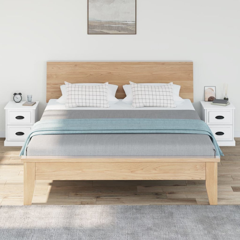 Bellechester 39cm W Bedside Table, White, Set of 2
