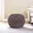 Knit Weave Pouf, 20” W X D 14” H, Brown, Modern Decor For Indoor Outdoor Areas Weave, 20x20x14 Inches, Design Spaces