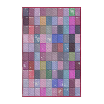 Tapis géométrique mauve
