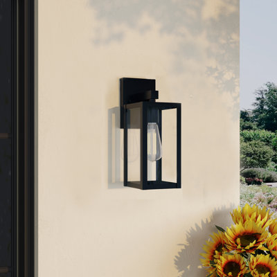 Lanterne murale d'extérieur 1 lumière avec finition blanc cassé