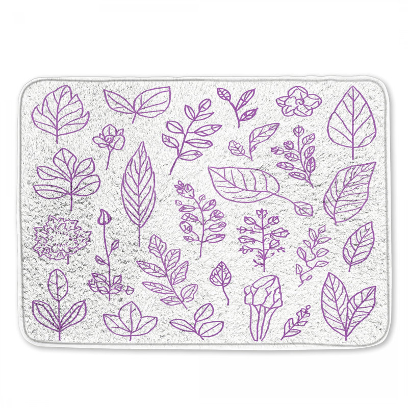 Tapis de bain mauve Avyon, L 24 po x L 17 po