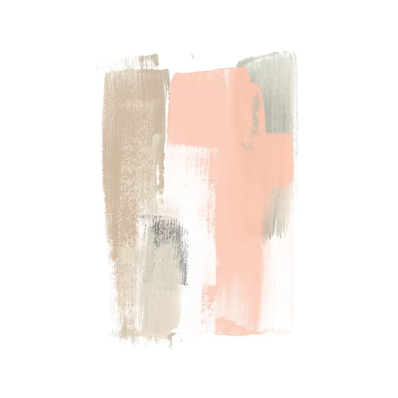 Blush Abstract VI by June Erica Vess - Wrapped Canvas Painting, 20.32 cm H x 30.48 cm W