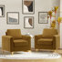 Fauteuil club en velours capitonné Gillette