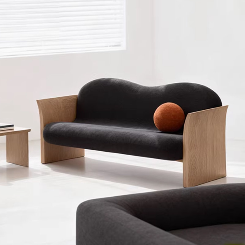 Banc rembourré noir, H 29,53 po x l 82,68 po x P 30,71 po, Noir