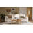 47"W Solid Oak Mid-Century Modern Coffee Table with Drawer and Storage Shelf-358305712-359090615