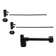 Pedestal Sink Installation Kit with Flat Trap and 1/4-Turn Lever Angle Stops