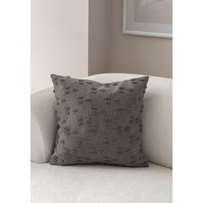 Stylish Grey Cushion Cover, 17.0 x 17.0 inches | 100% Polyester Fabric, Machine Washable, Soft and Durable | Perfect for Home Decor, Living Room, Bedroom & Outdoor Use, Easy Care & Elegant Design