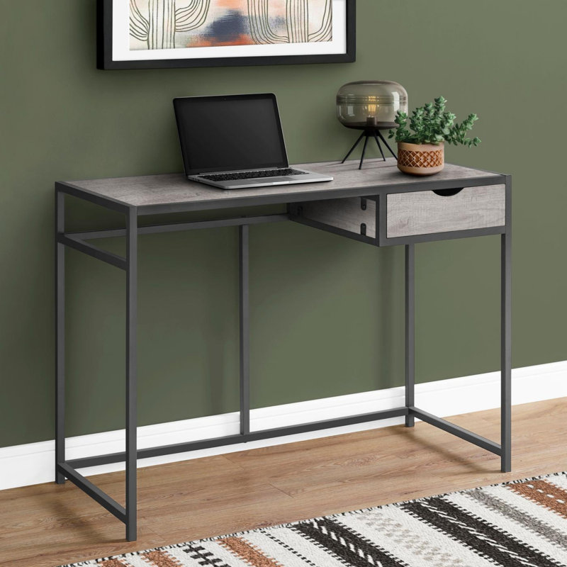 Bureau d'ordinateur moderne et minimaliste, Gris