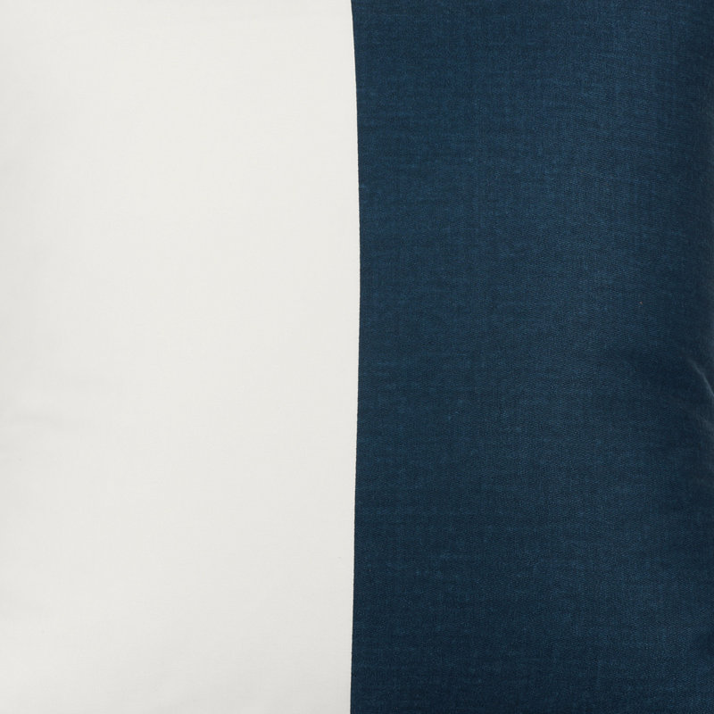  Housses de coussin en coton à rayures - Coussins décoratifs, Bleu crépuscule et blanc cassé