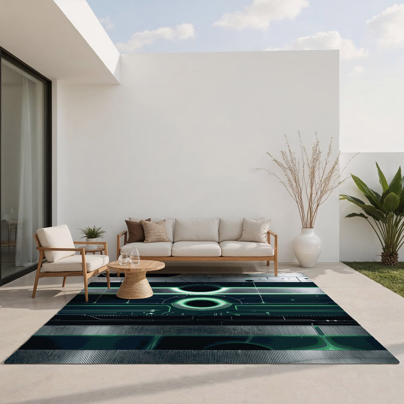 Tapis intérieur et extérieur Gravity Shift, Rectangulaire 8 pi x 10 pi